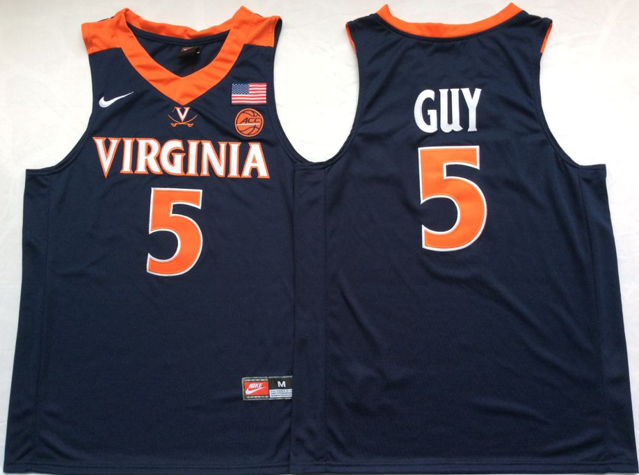 NCAA Men Virginia Cavaliers Blue 5 GUY